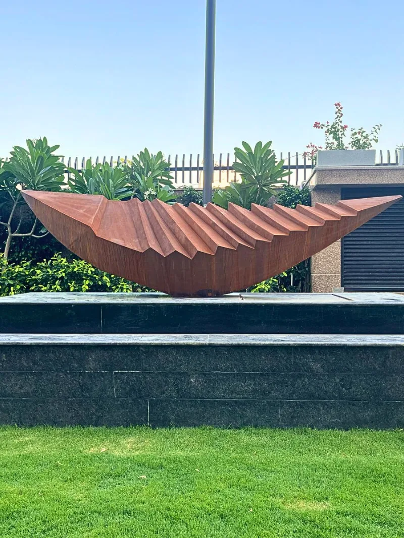 art project made of corten steel