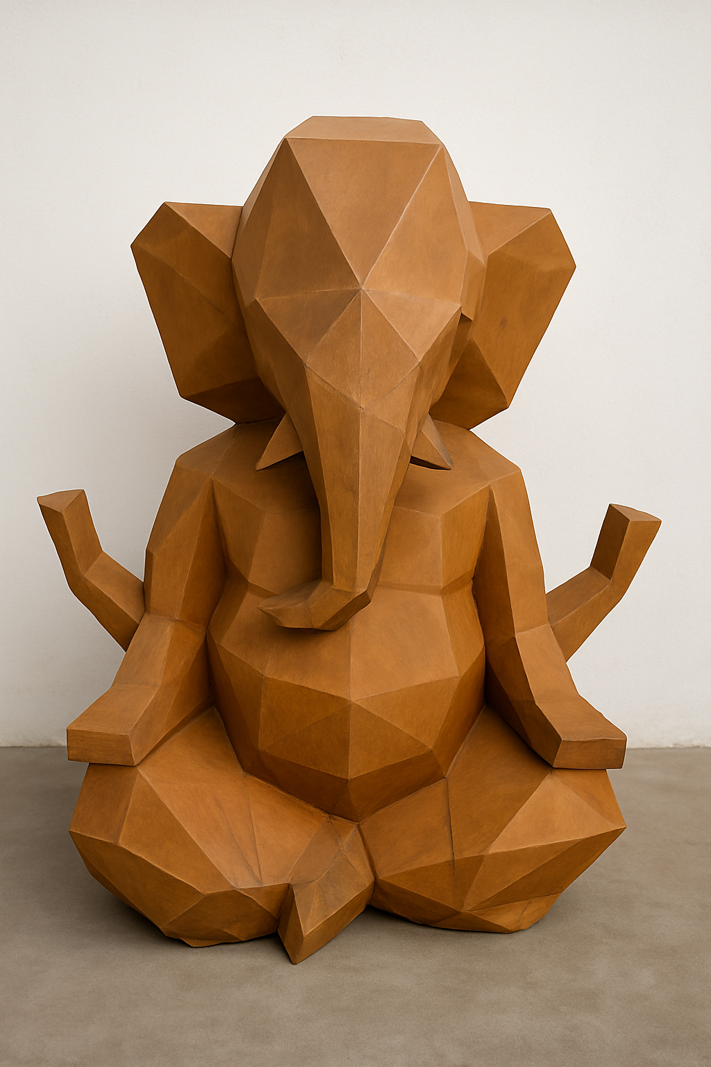 Ganapati  Corten steel sculpture by FormForge