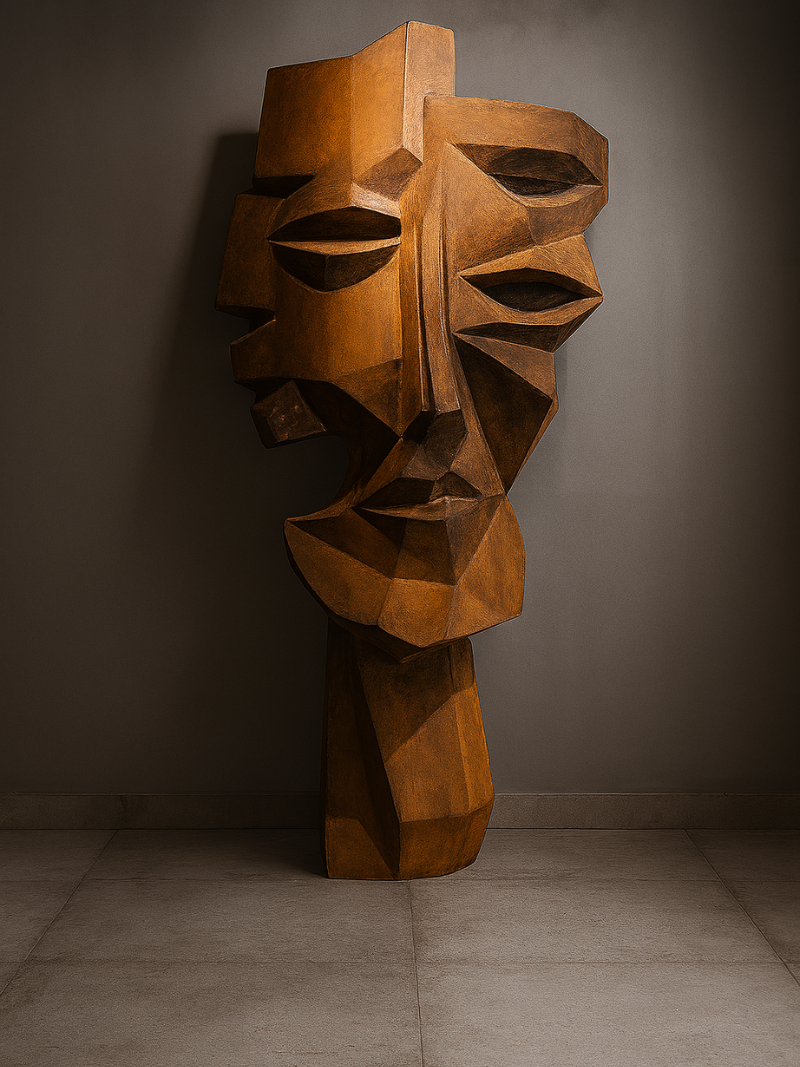 Facetta Corten steel sculpture by FormForge
