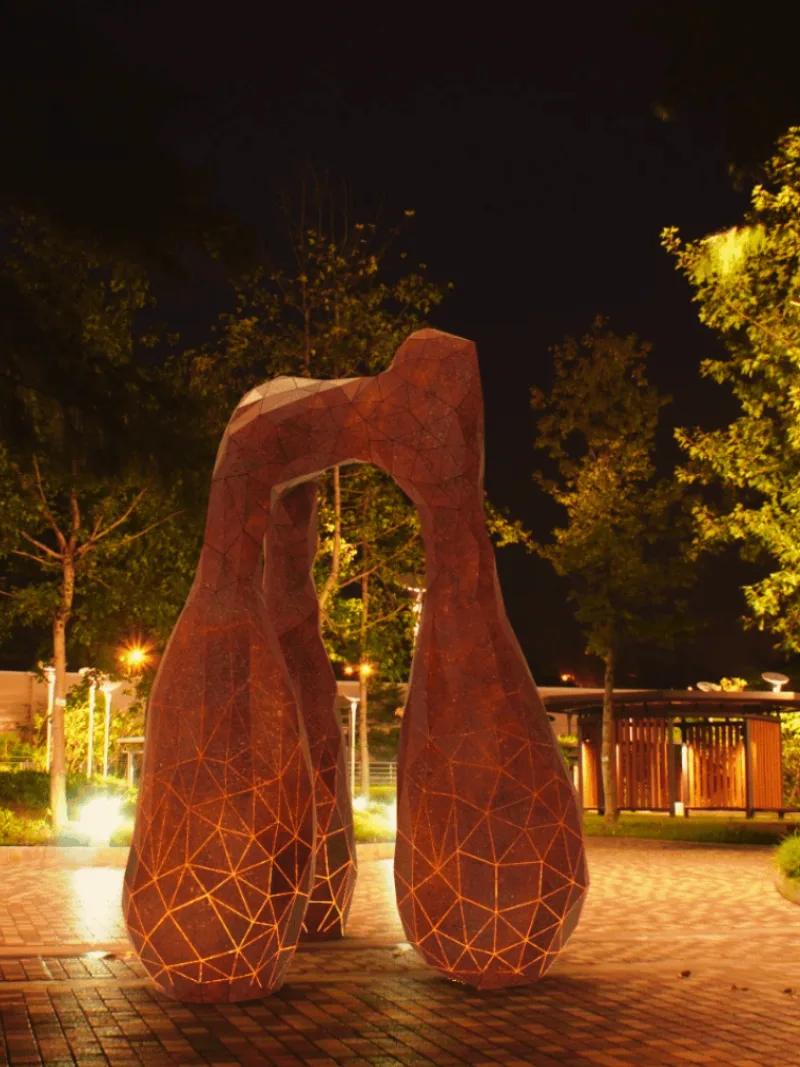 corten steel art project, India, 2018