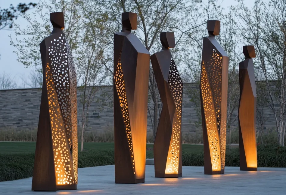 Architectural metal sculpture by FormForge — façade and structural metalwork, India