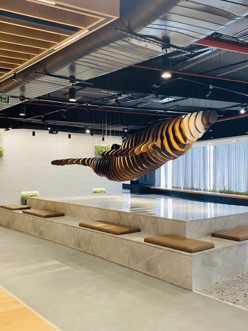 Levitating Whale Sculpture at KPMG, Gurugram, India, 2022