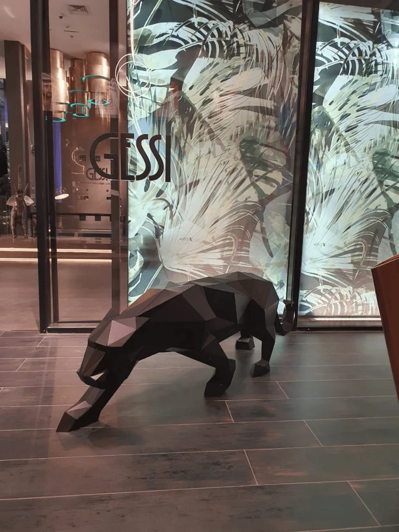 Panthera Sculpture in Dubai, UAE, 2020