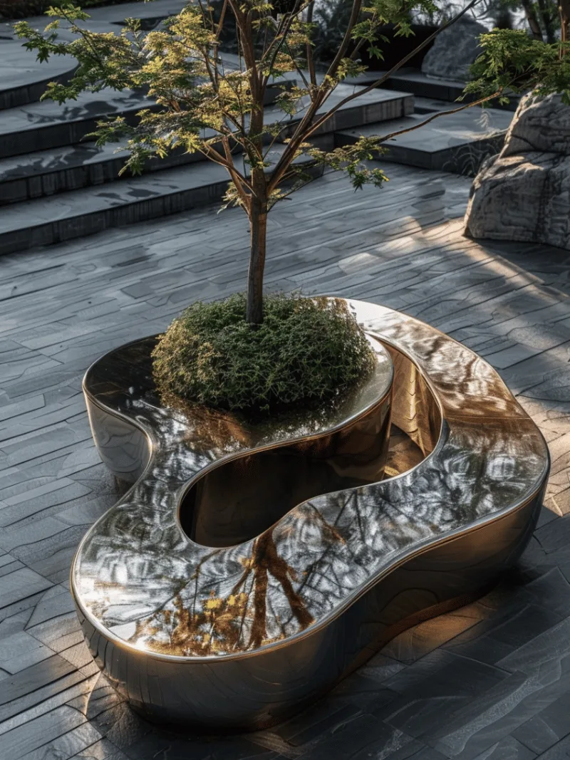 Reflective Pause Sculpture in Bangalore, India, 2025