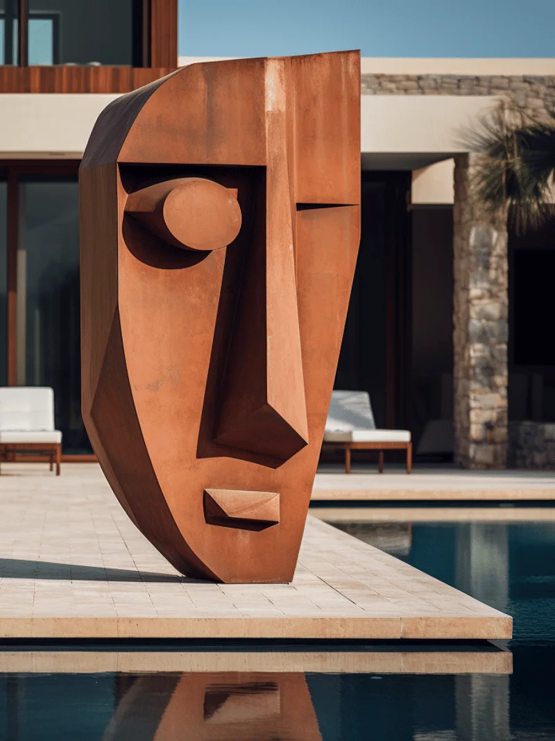 The Sole Gaze Sculpture made of corten steel