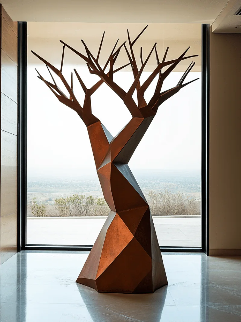 Tree Sculpture made of corten steel